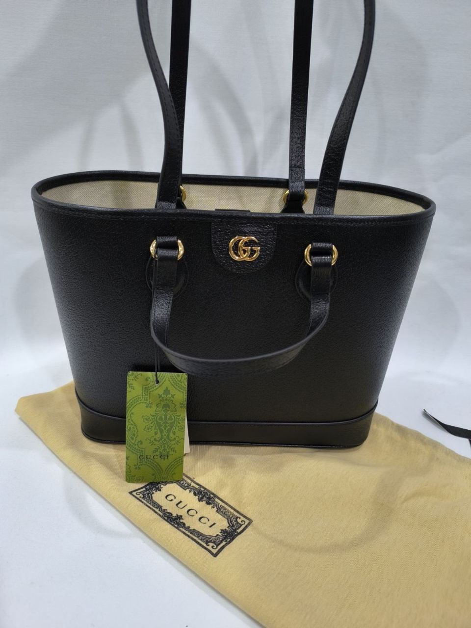 Gucci Ophidia Total Black Medium Tote Bag