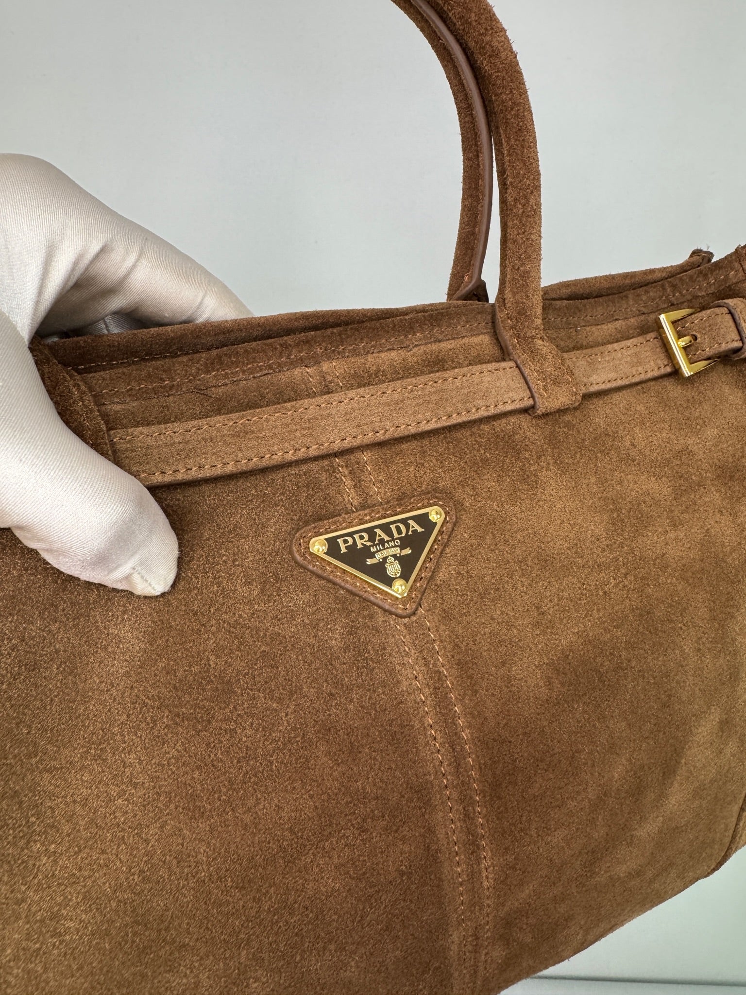 Prada Bonnie Medium Leather Handbag – Καφέ