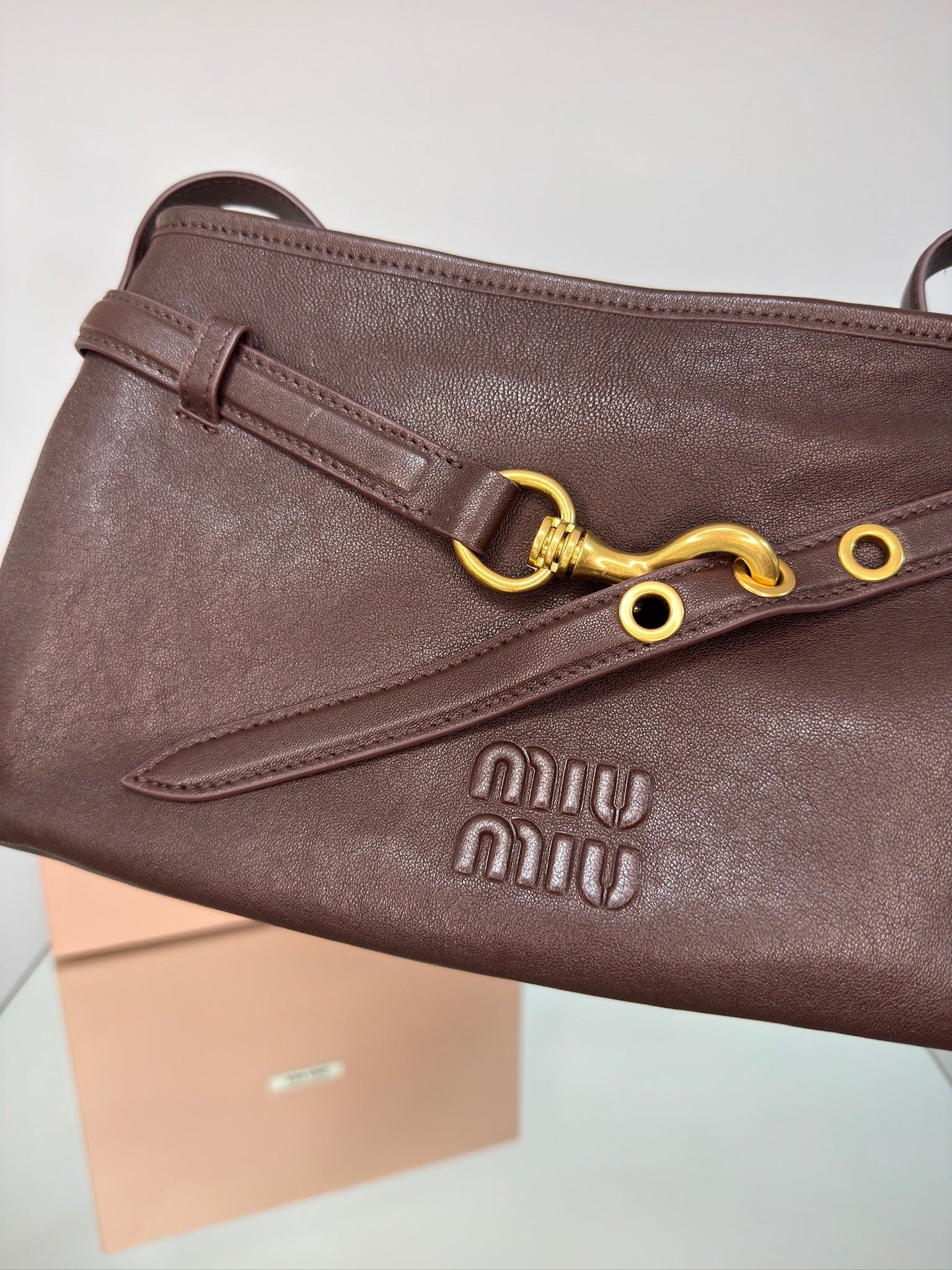 Miu Miu Aventure Bag – Nappa Leather Briarwood