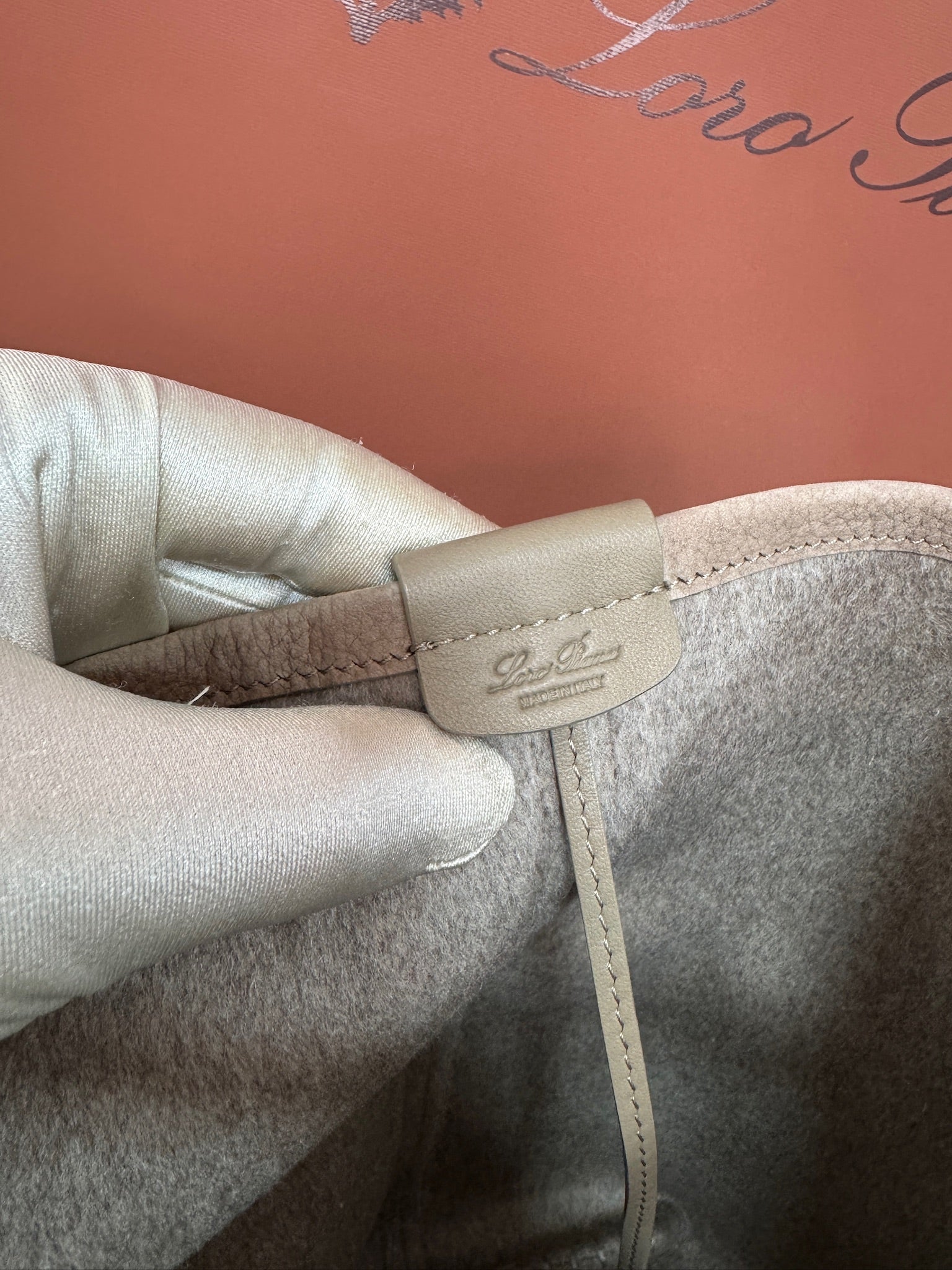 Loro Piana Ghiera Large Leather Tote Bag – Beige