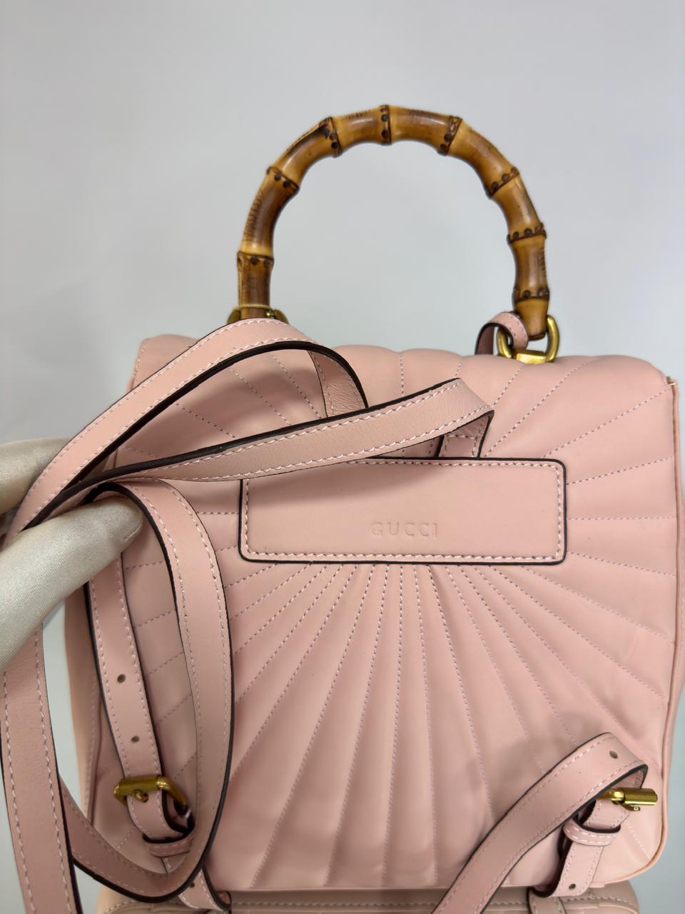 Gucci Calfskin Bamboo Queen Margaret backpack