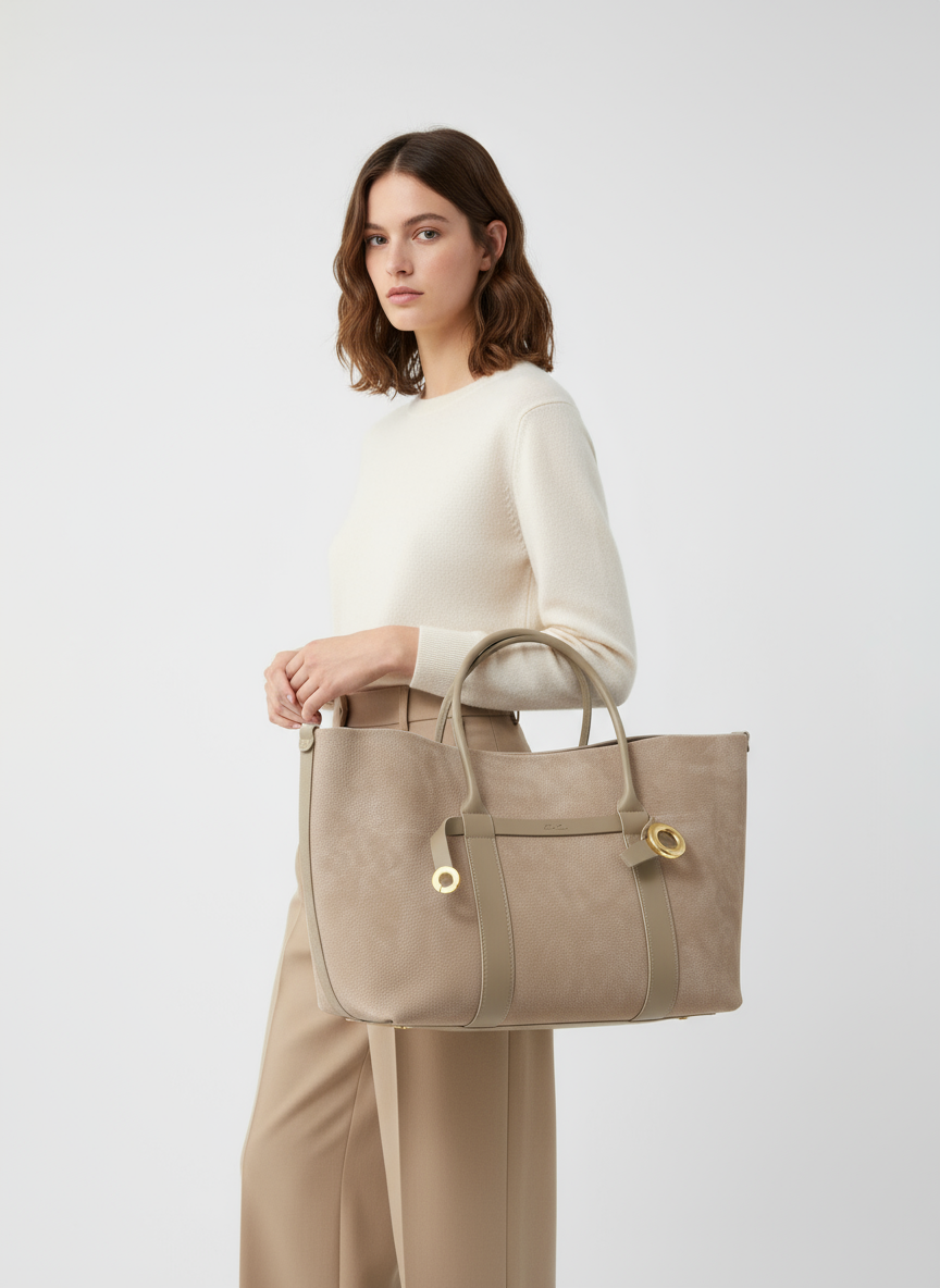 Loro Piana Ghiera Tote Model Photo