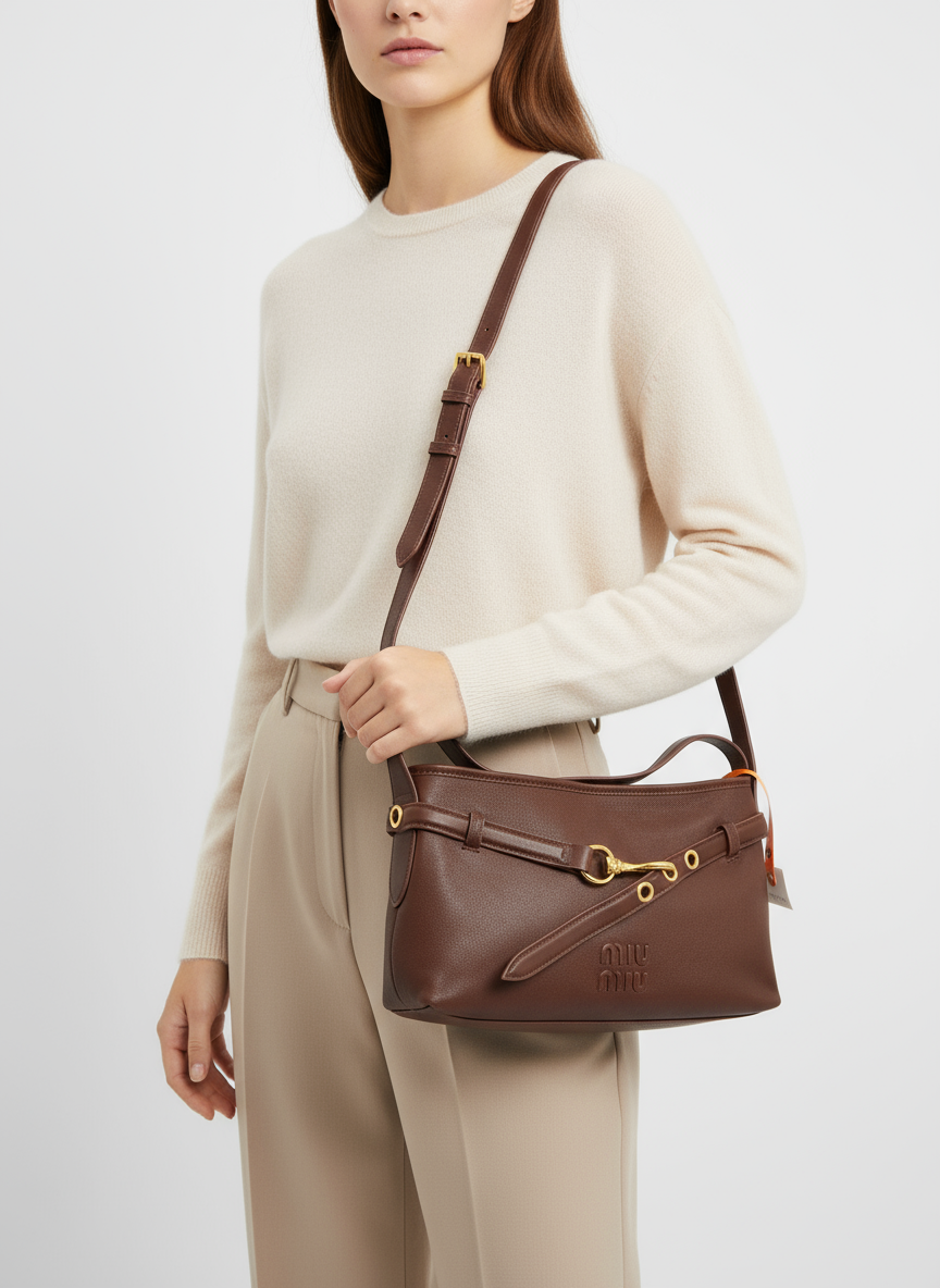 Miu Miu Aventure Bag – Nappa Leather Briarwood