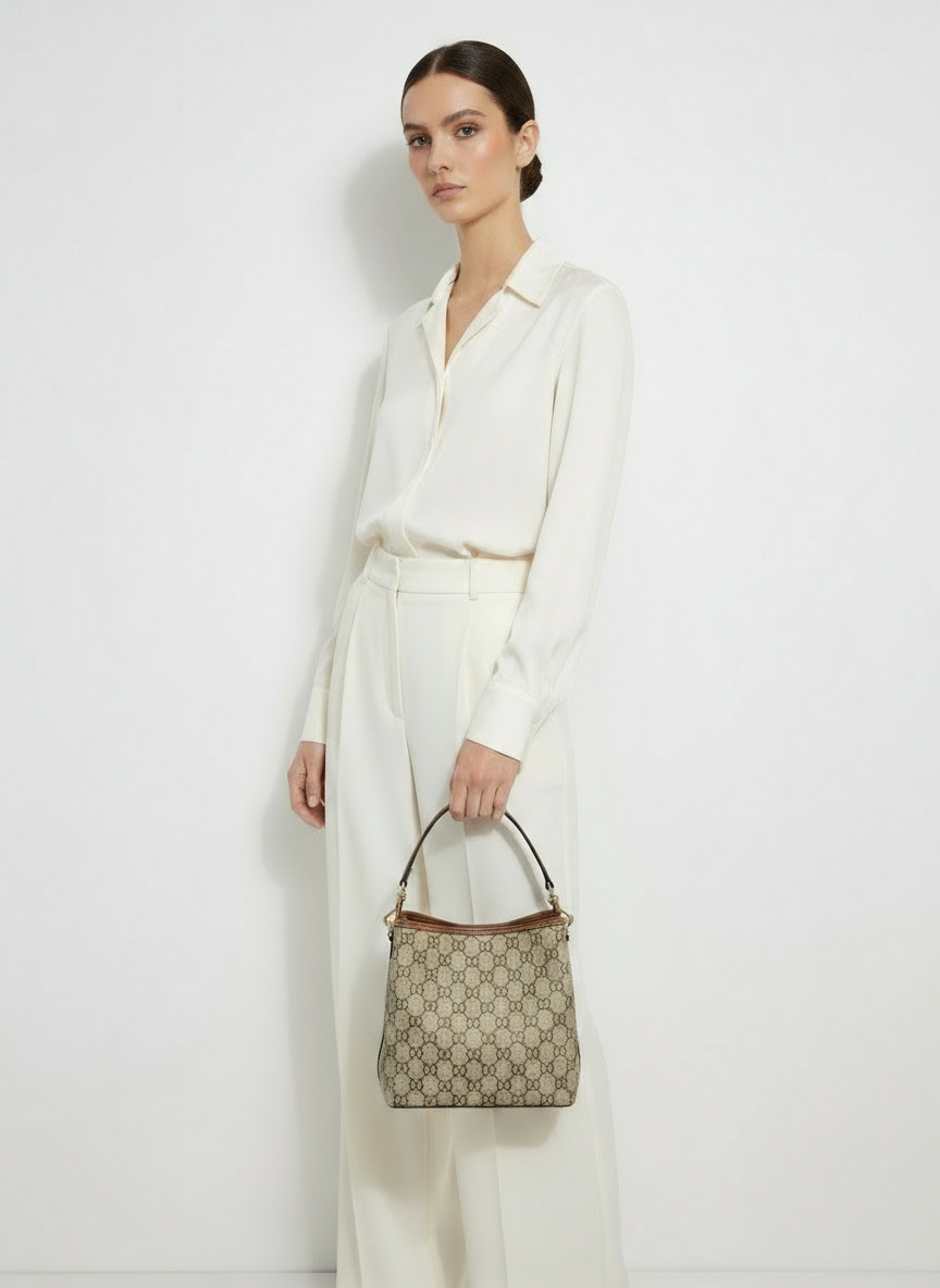 Gucci GG Emblem Mini Bucket Bag