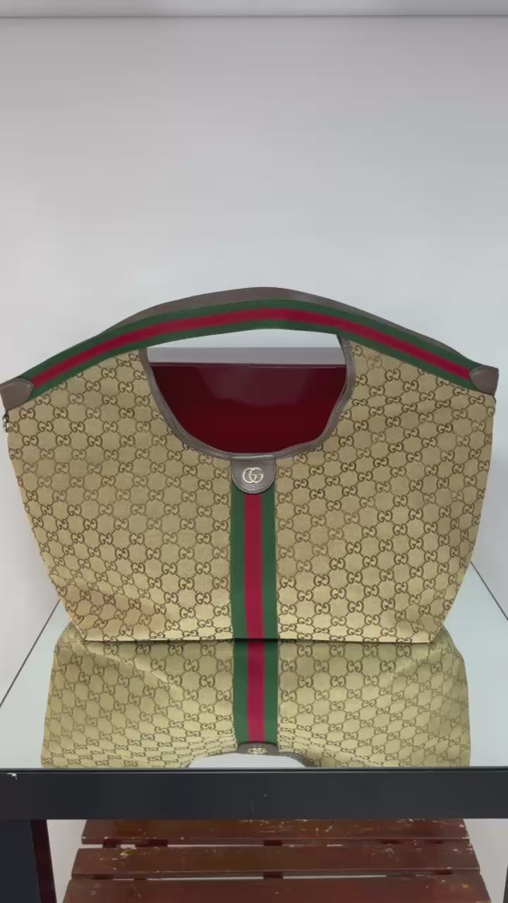 Gucci Giglio Bag – GG Canvas Beige & Dark Brown