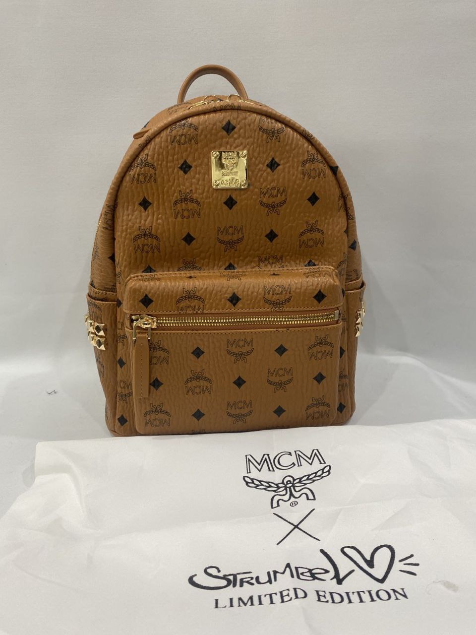 MCM ΚΑΦΕ LEATHER BACKPACK