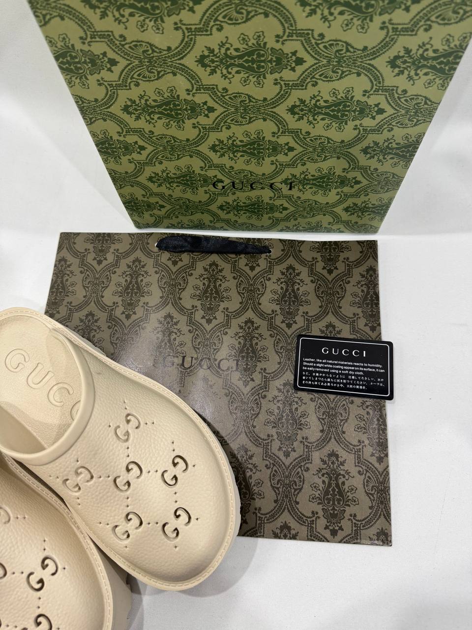 Gucci White Mules