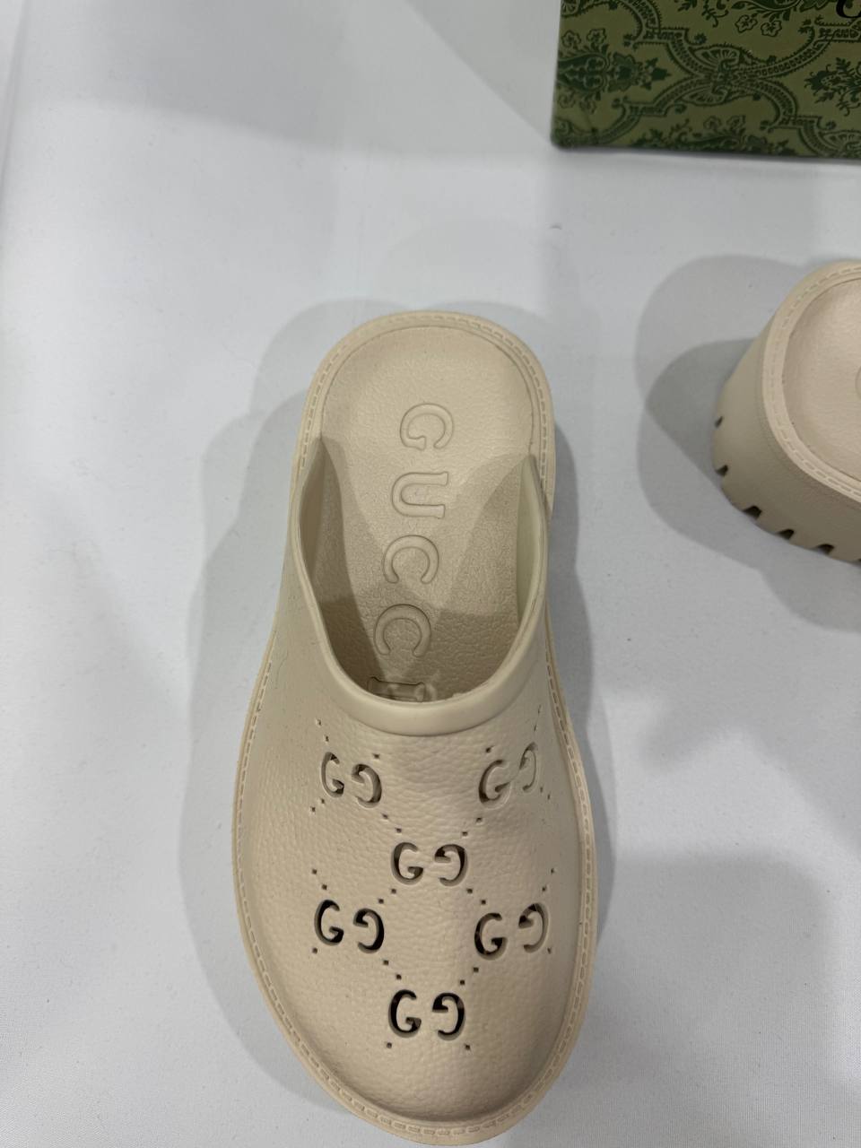 Gucci White Mules