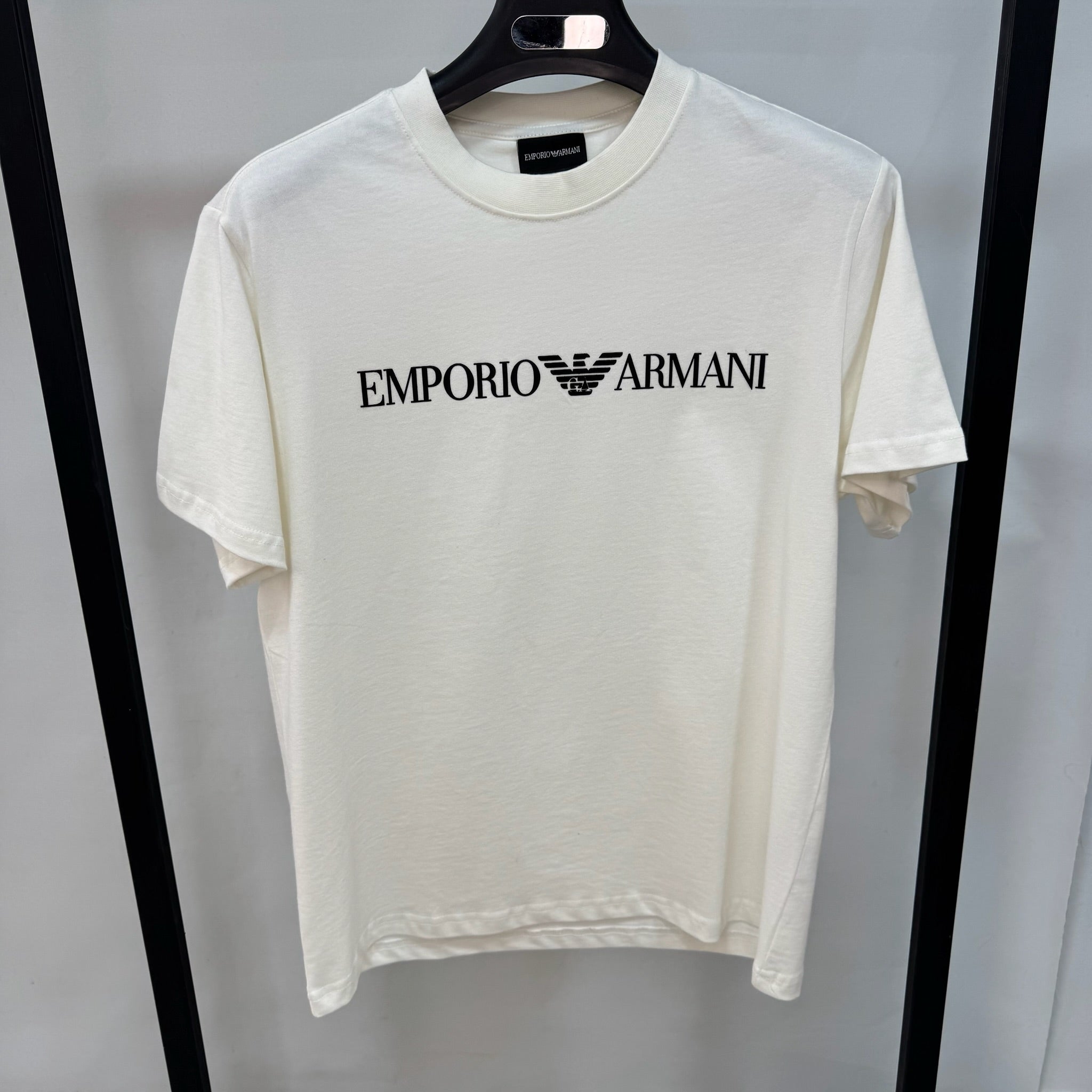 Emporio Armani White Logo Print T-Shirt