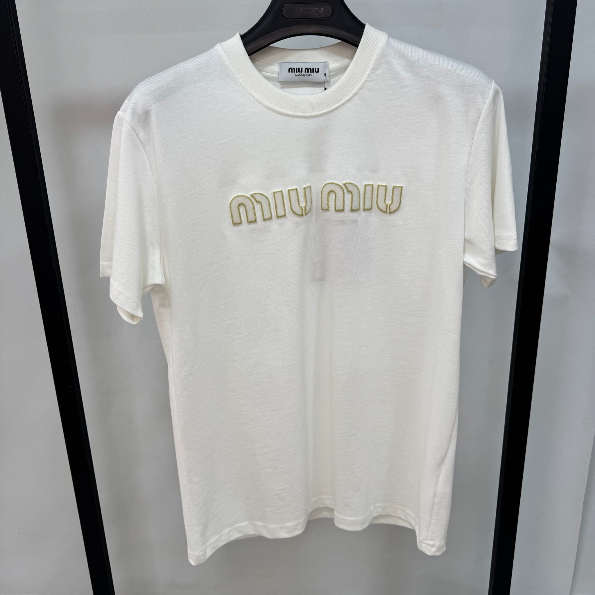 Miu Miu Logo Cotton T-Shirt