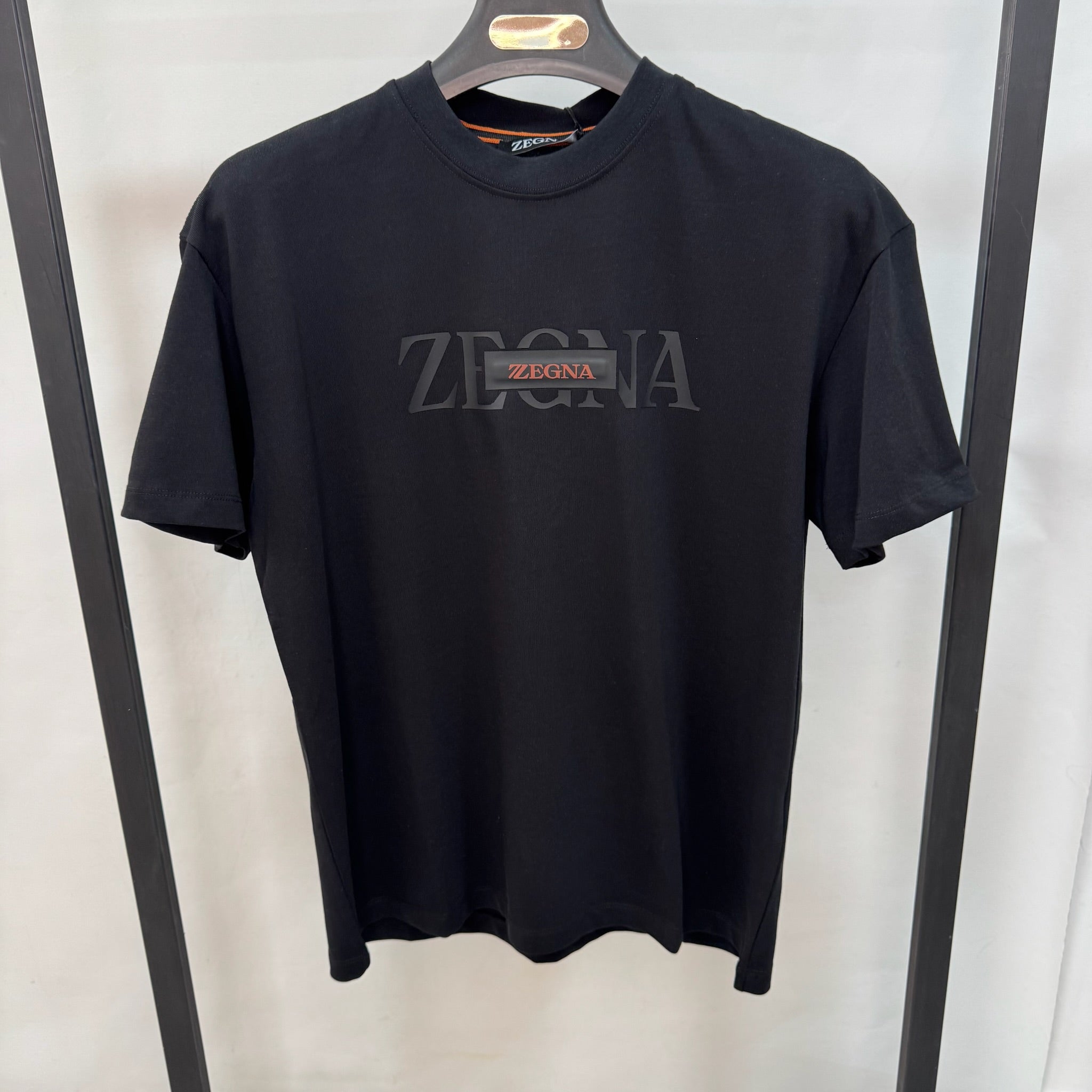 Zegna Premium Cotton Black T-Shirt