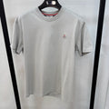Moncler Logo Patch Gray Cotton T-Shirt