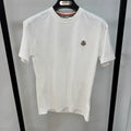 Moncler Logo Patch White Cotton T-Shirt