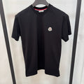 Moncler Logo Patch Black Cotton T-Shirt