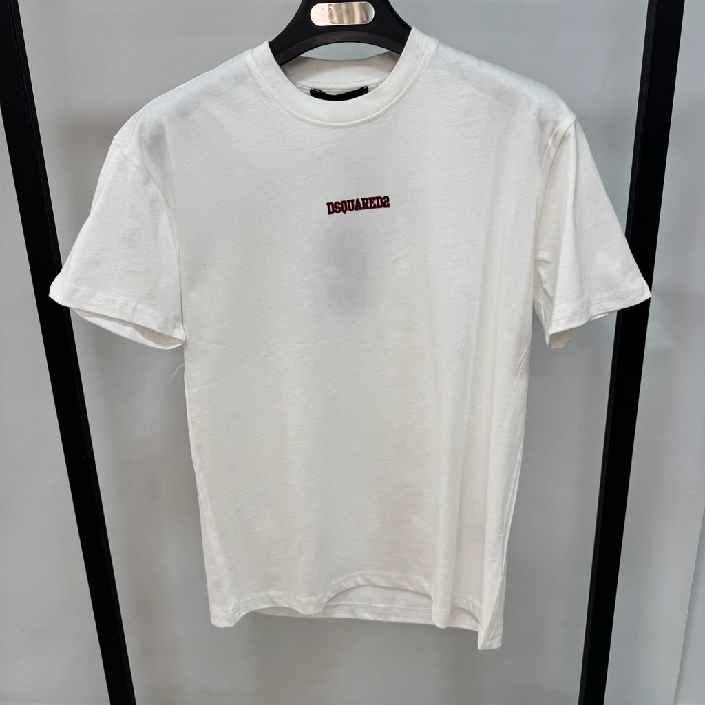 Dsquared2 Double Logo Varsity T-Shirt White