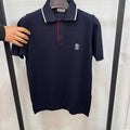 Brunello Cucinelli Silk & Cotton Knitted Polo (Blue)