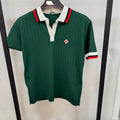 Casablanca Ribbed Knitted Polo Shirt (Green)