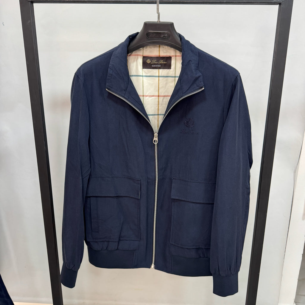 Loro Piana Traveller Windbreaker Jacket (Blue/Navy)