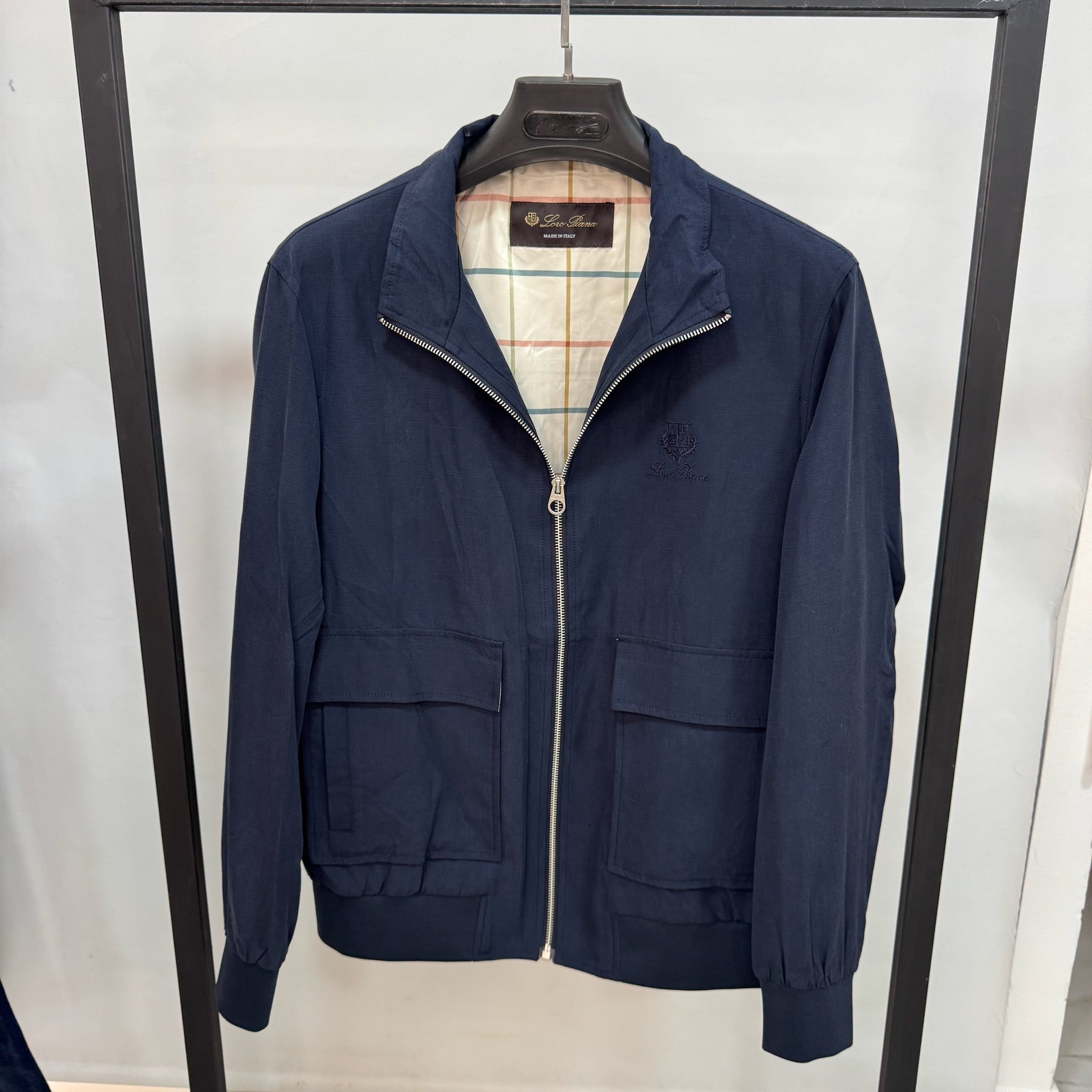 Loro Piana Traveller Windbreaker Jacket (Blue/Navy)