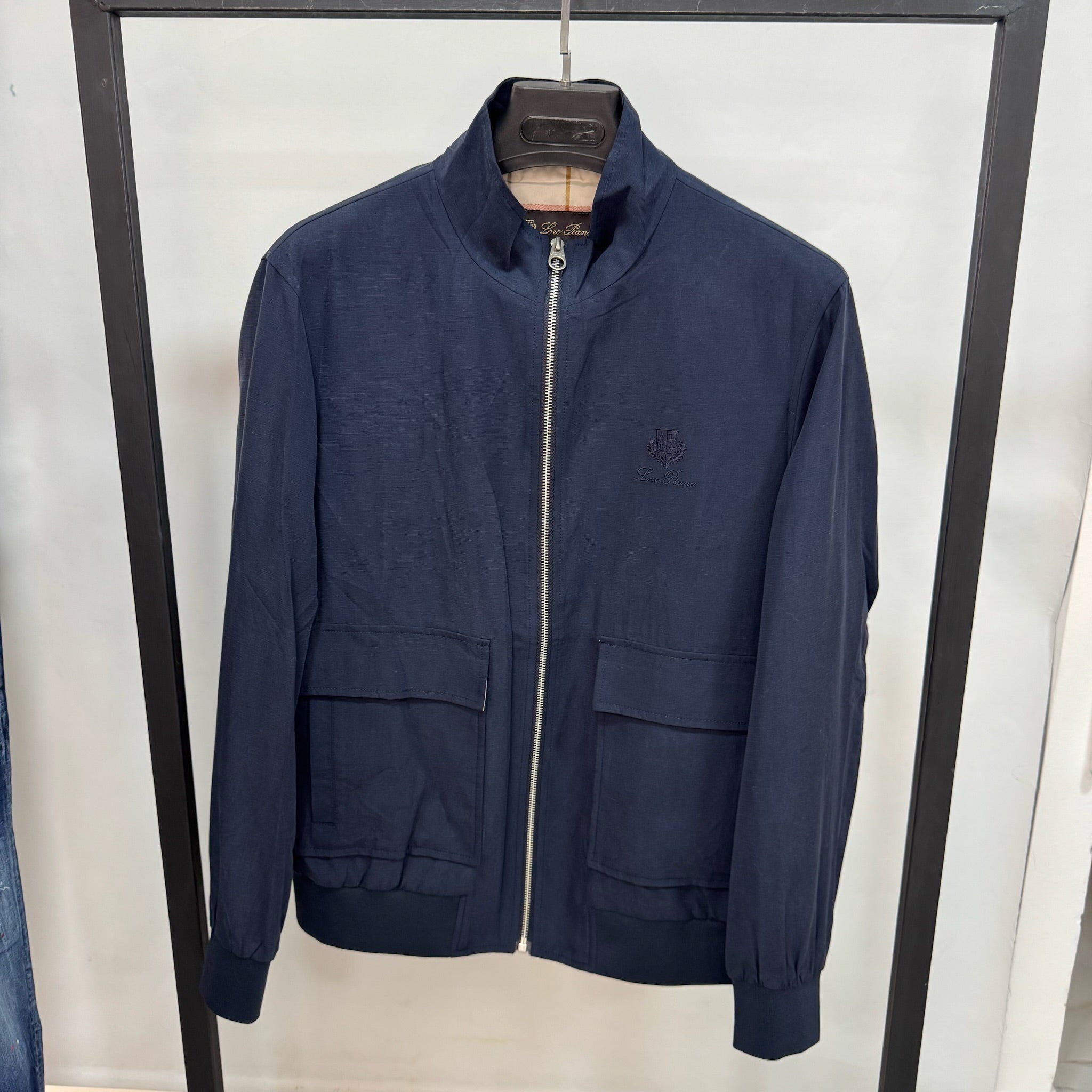 Loro Piana Traveller Windbreaker Jacket (Blue/Navy)