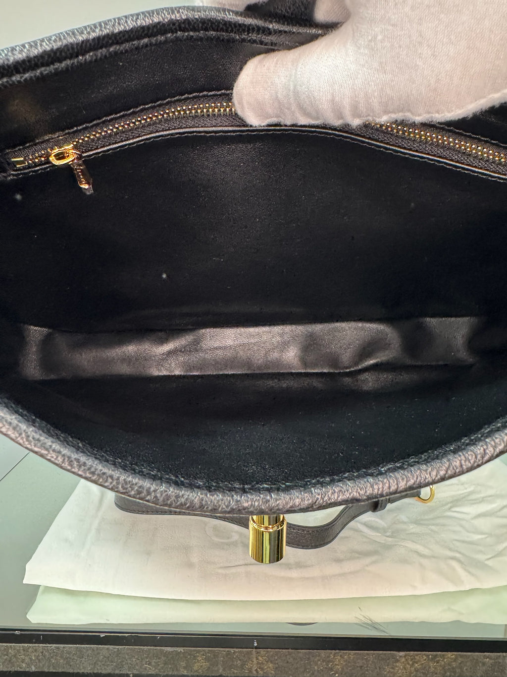 Gucci Jackie 1961 Grain Leather Shoulder Bag (Burgundy & Black)