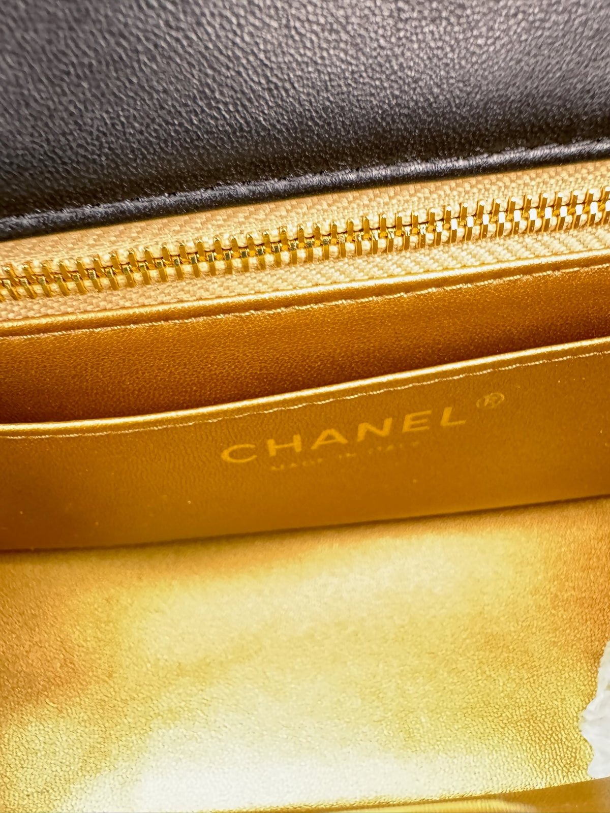 Chanel Classic Mini Flap Bag with Pearl Crush / Globe Ball (Black & Burgundy)