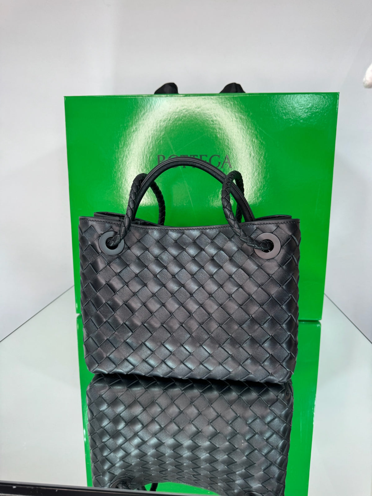 Bottega Veneta Andiamo Small Intrecciato Leather Bag