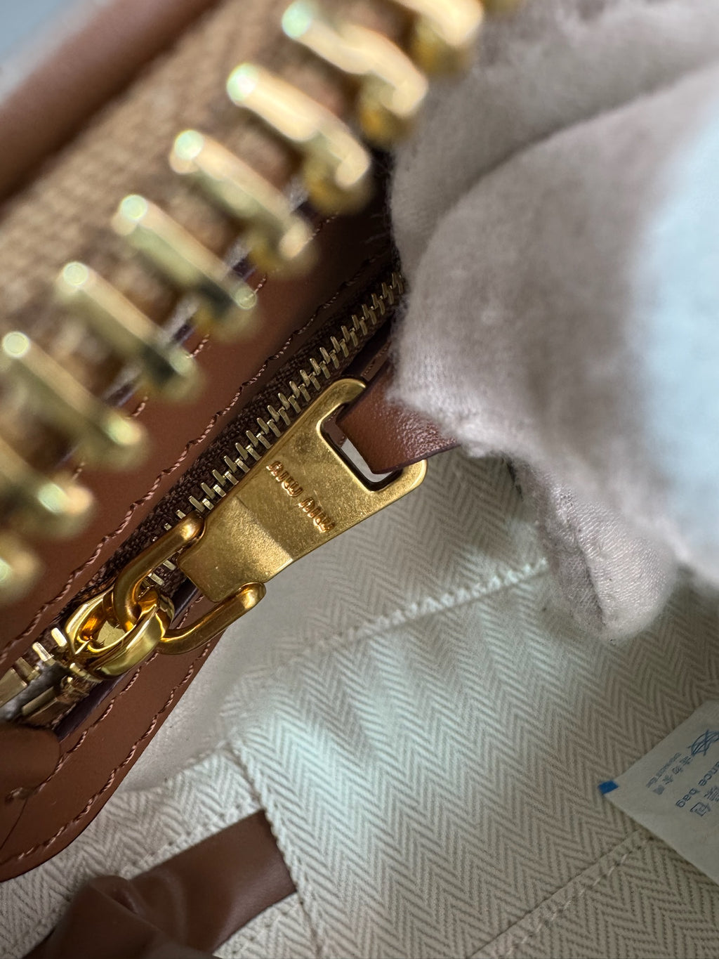 Miu Miu Arcadie Patchwork Leather & Suede Bag
