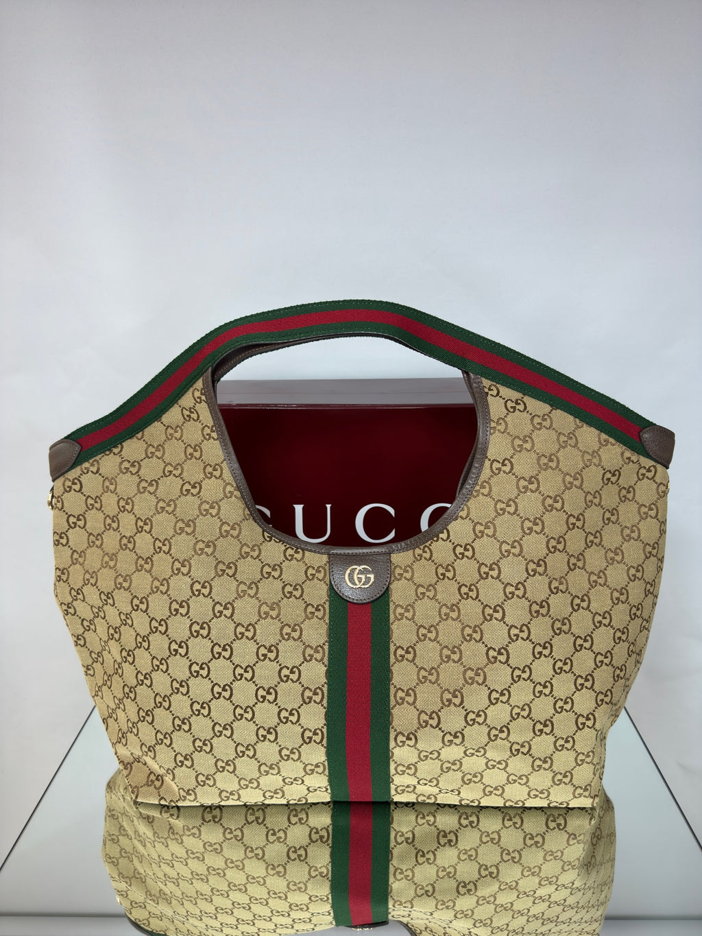 Gucci Giglio Bag – GG Canvas Beige & Dark Brown
