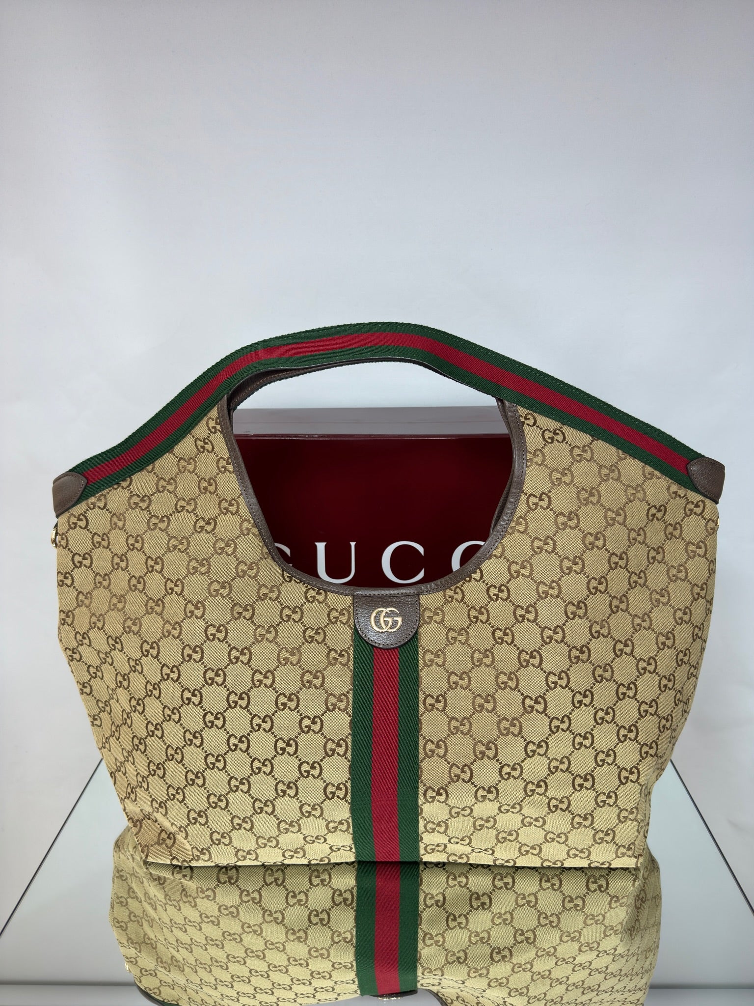 Gucci Giglio Bag – GG Canvas Beige & Dark Brown