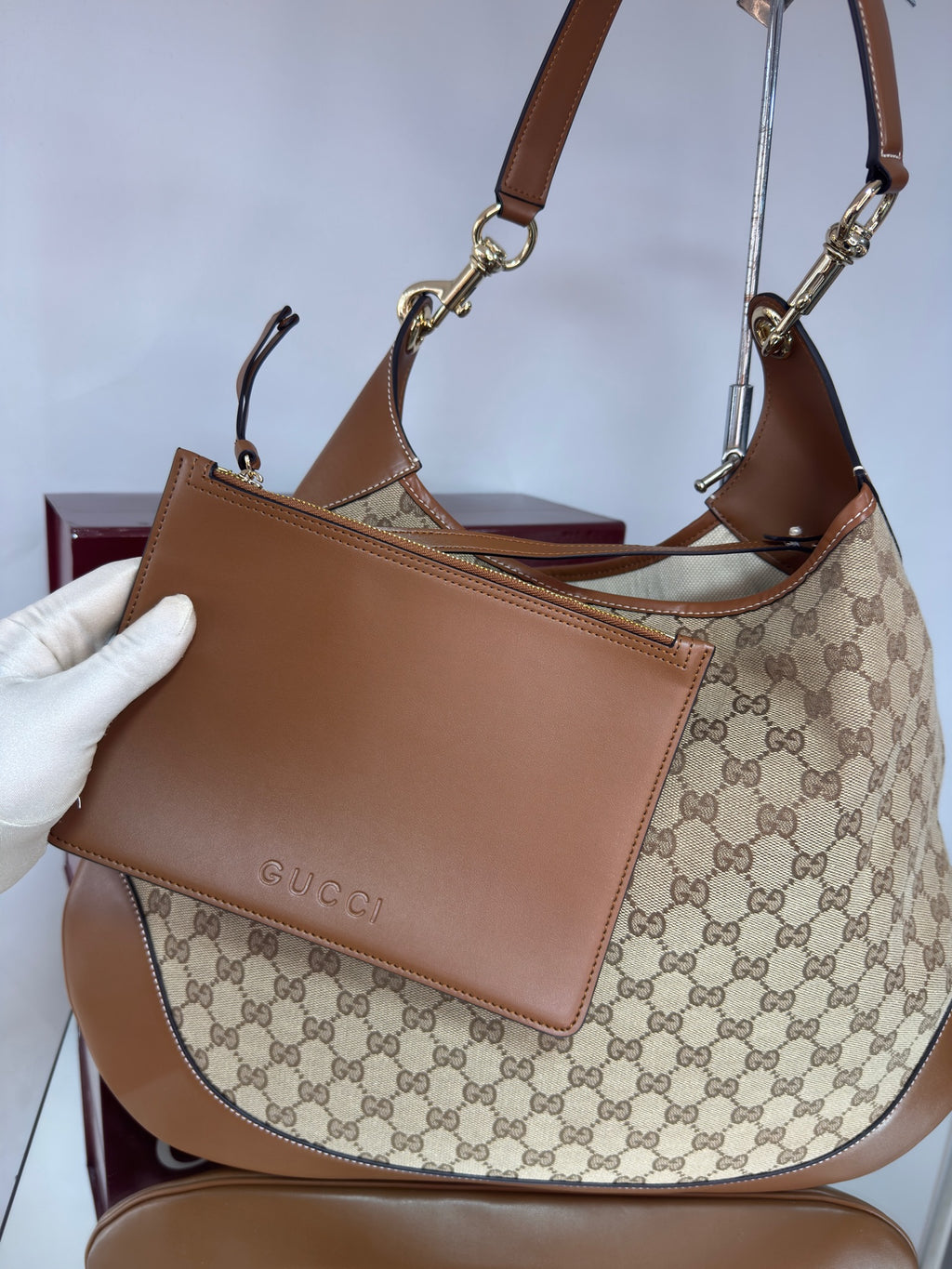 Gucci GG B Shoulder Bag Large – GG Canvas
