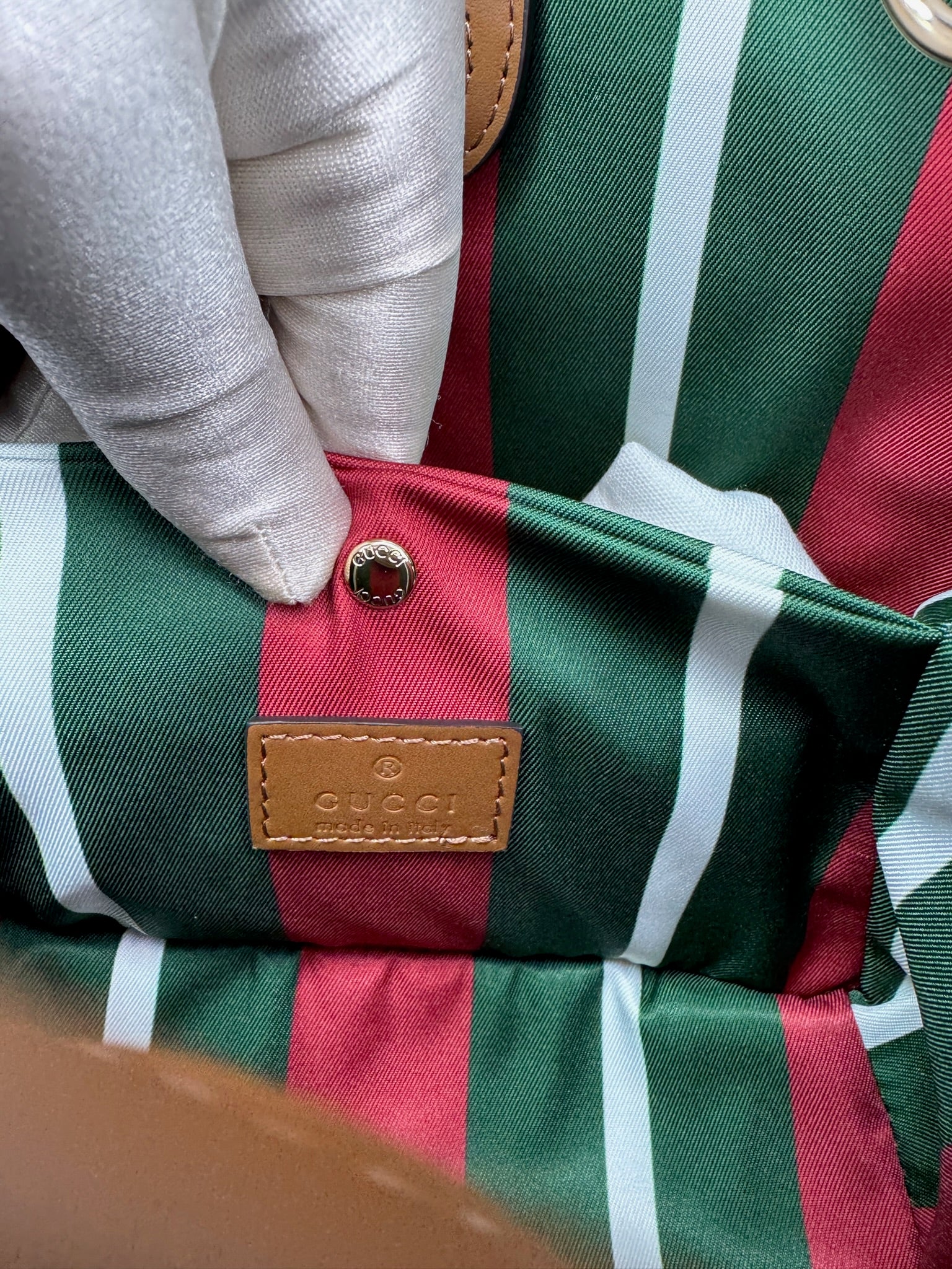Gucci GG Emblem Mini Bucket Bag