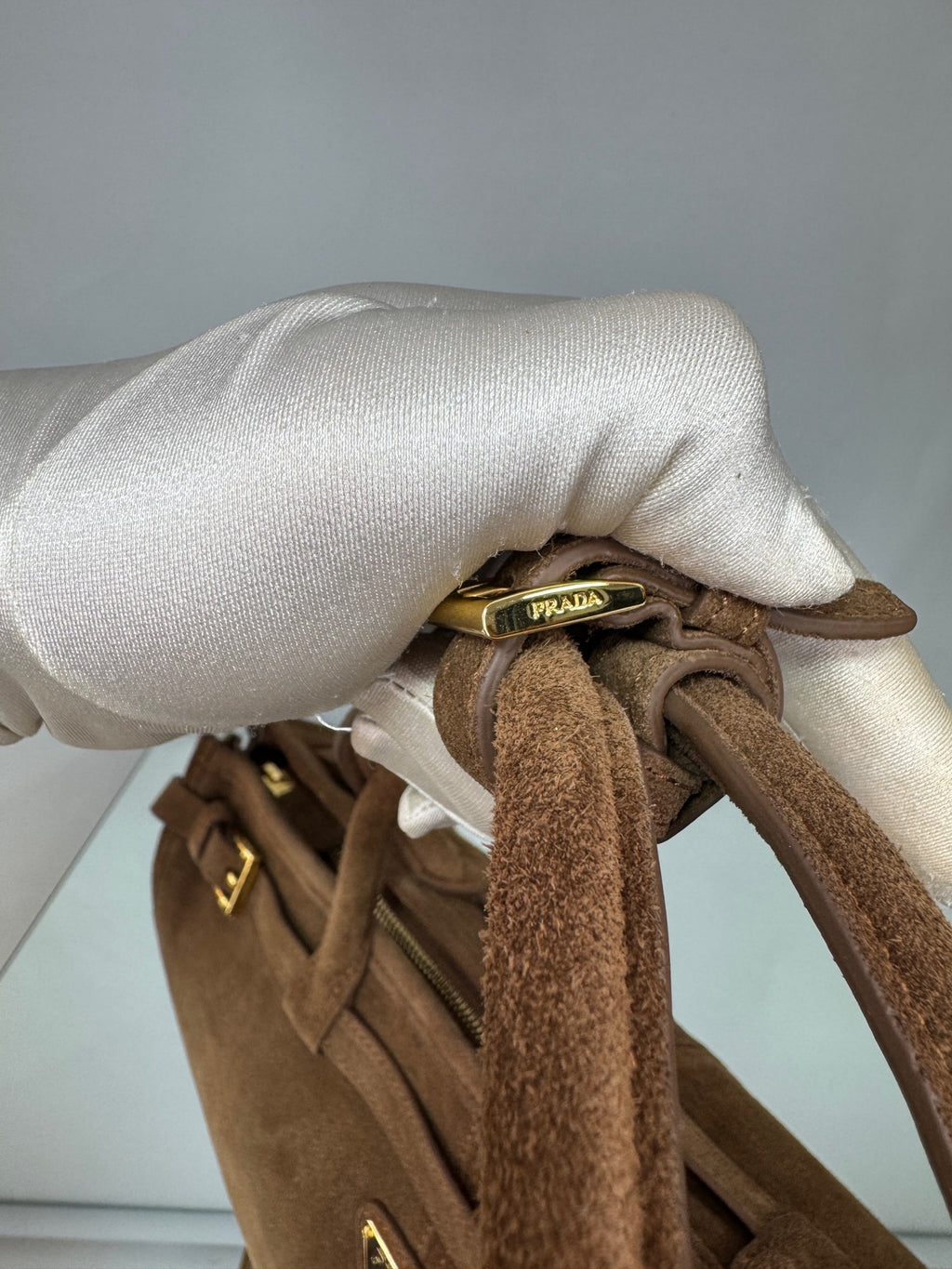 Prada Bonnie Medium Leather Handbag – Καφέ