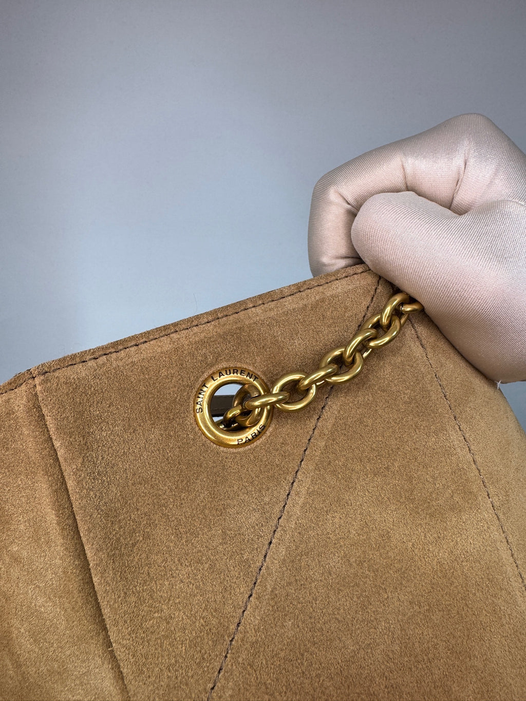 Saint Laurent Jamie 4.3 – Suede Golden Leaf