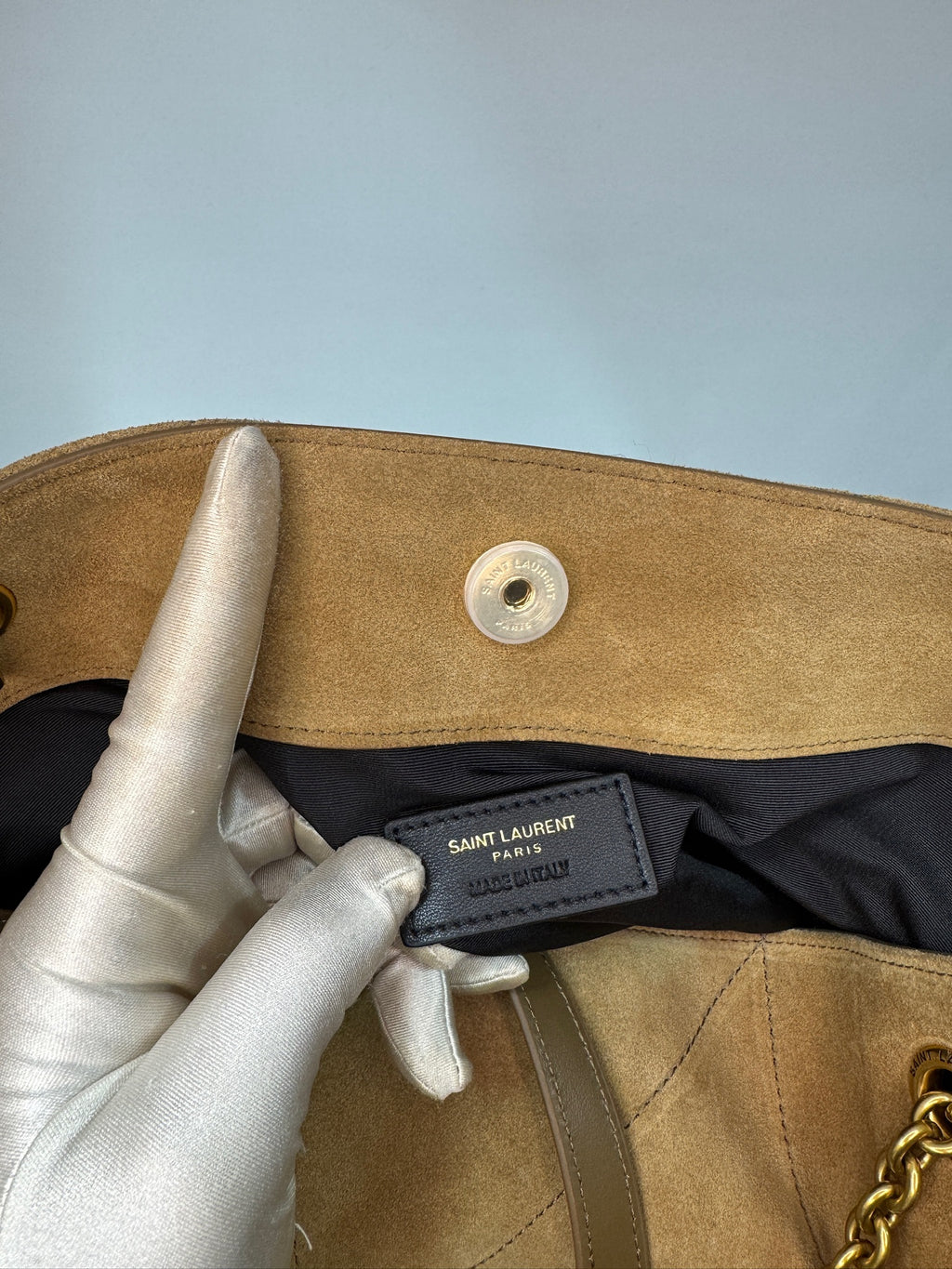 Saint Laurent Jamie 4.3 – Suede Golden Leaf