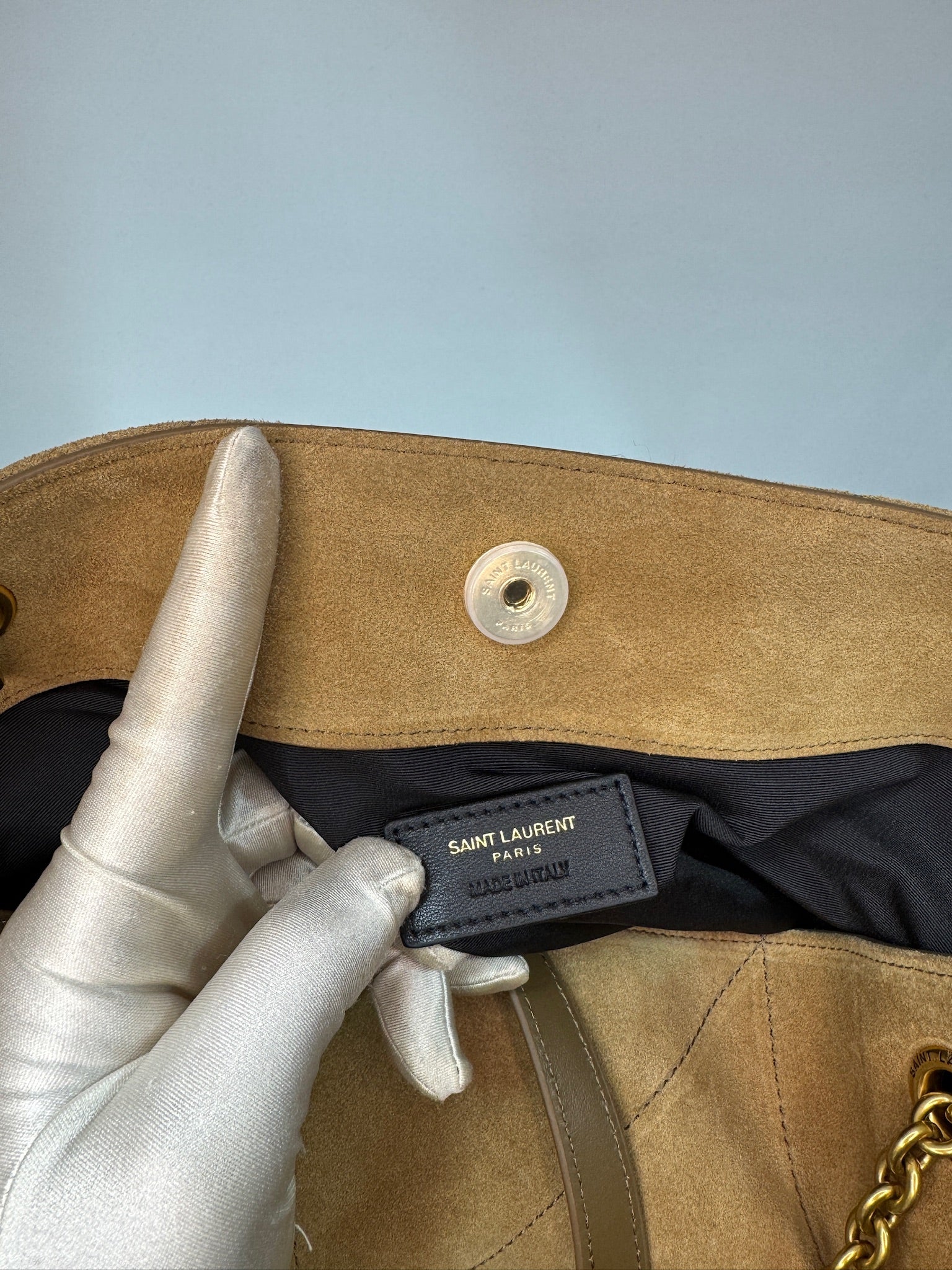 Saint Laurent Jamie 4.3 – Suede Golden Leaf