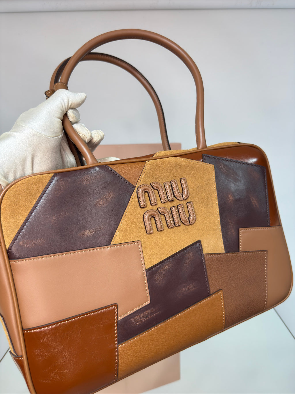 Miu Miu Leather patchwork Beau bag