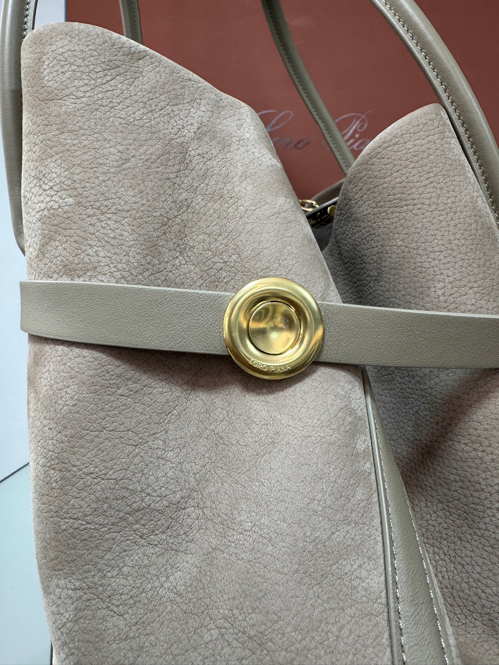 Loro Piana Ghiera Large Leather Tote Bag – Beige