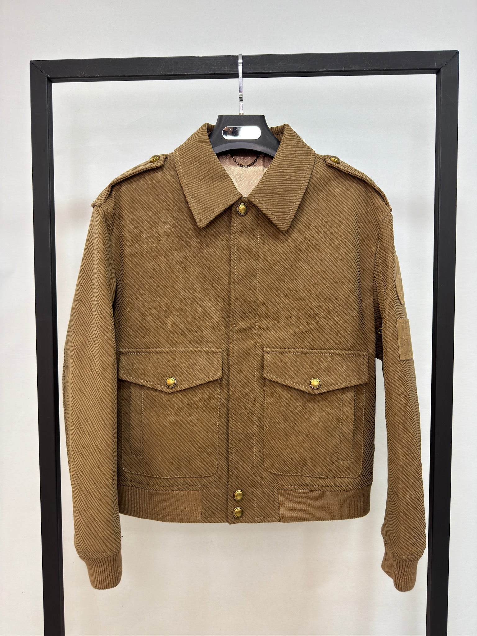 Louis Vuitton Epi Embossed Leather Flight Jacket