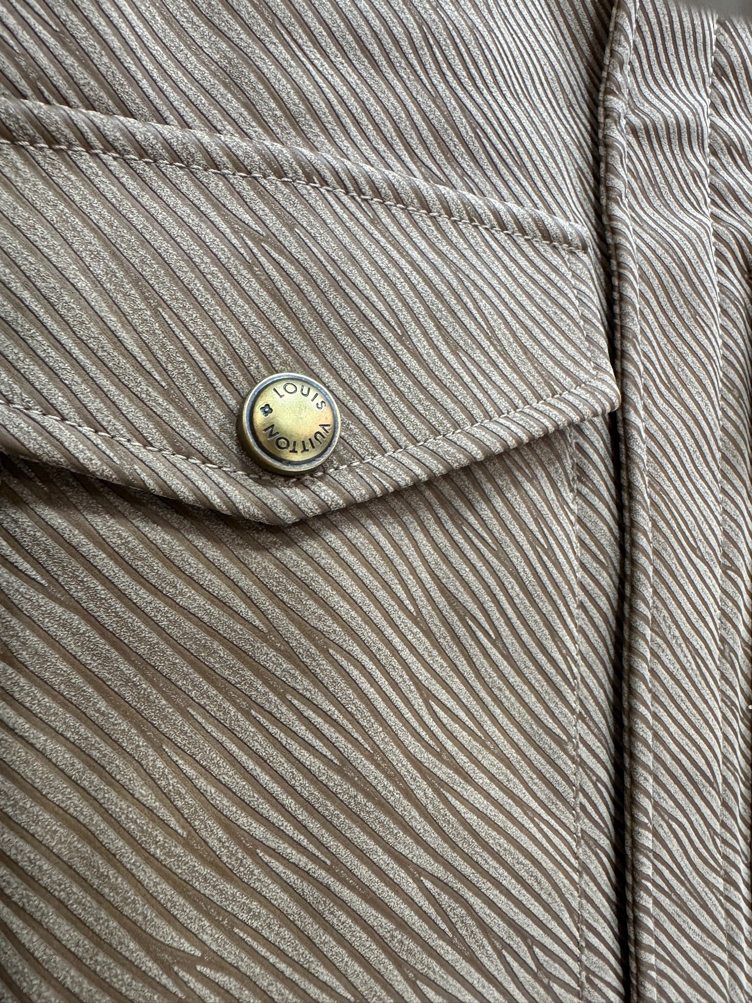 Louis Vuitton Epi Embossed Leather Flight Jacket