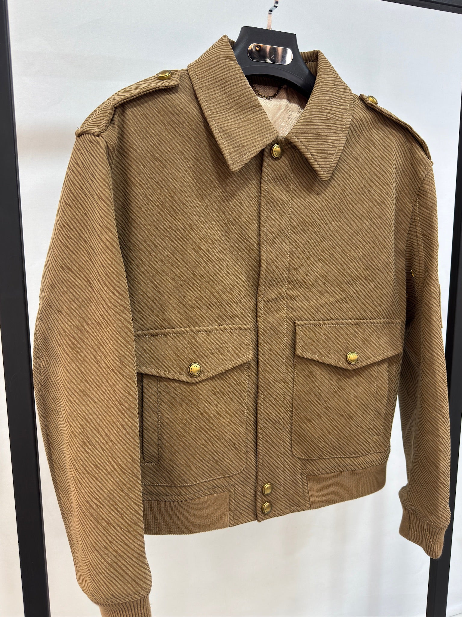 Louis Vuitton Epi Embossed Leather Flight Jacket