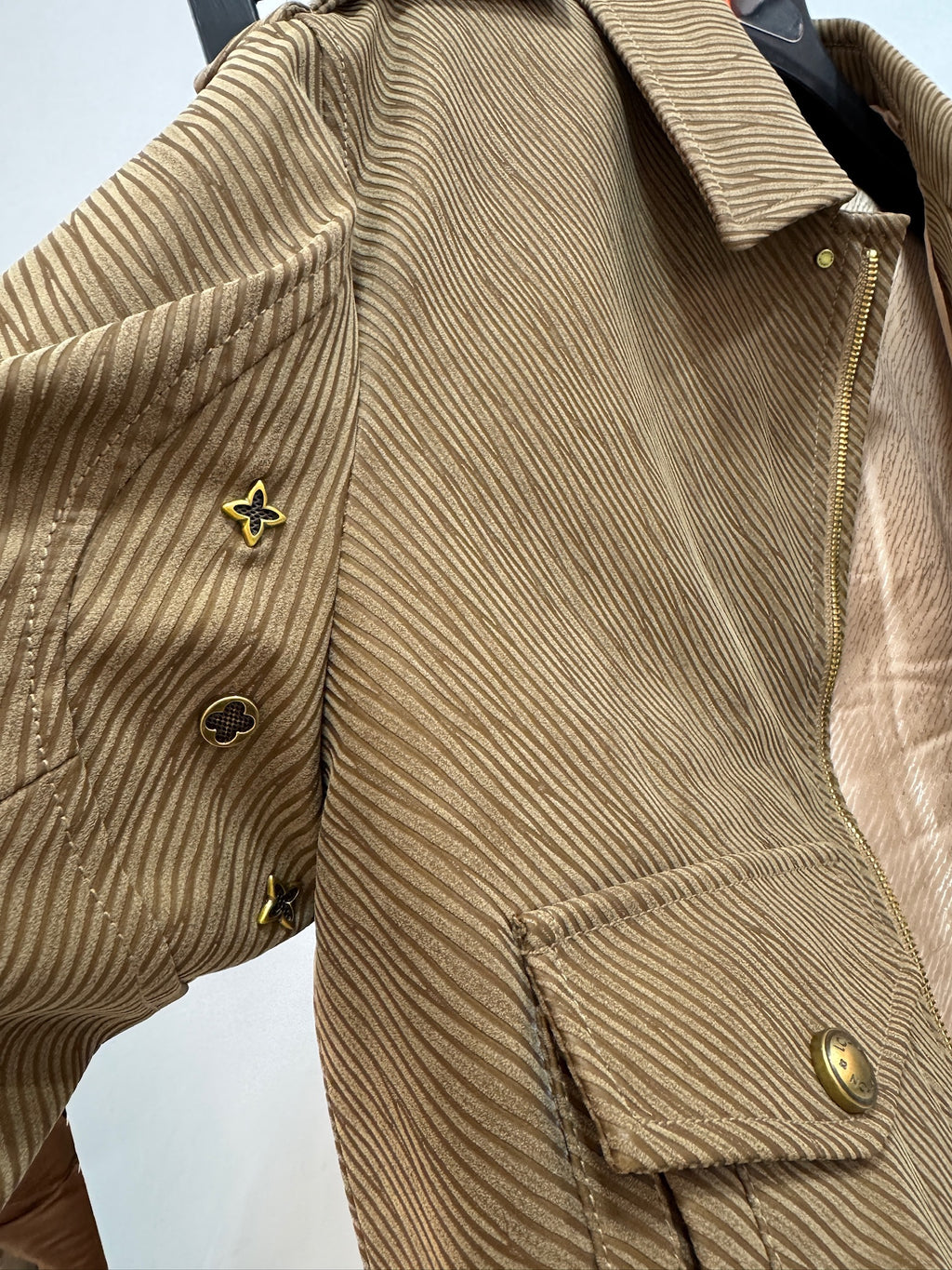 Louis Vuitton Epi Embossed Leather Flight Jacket