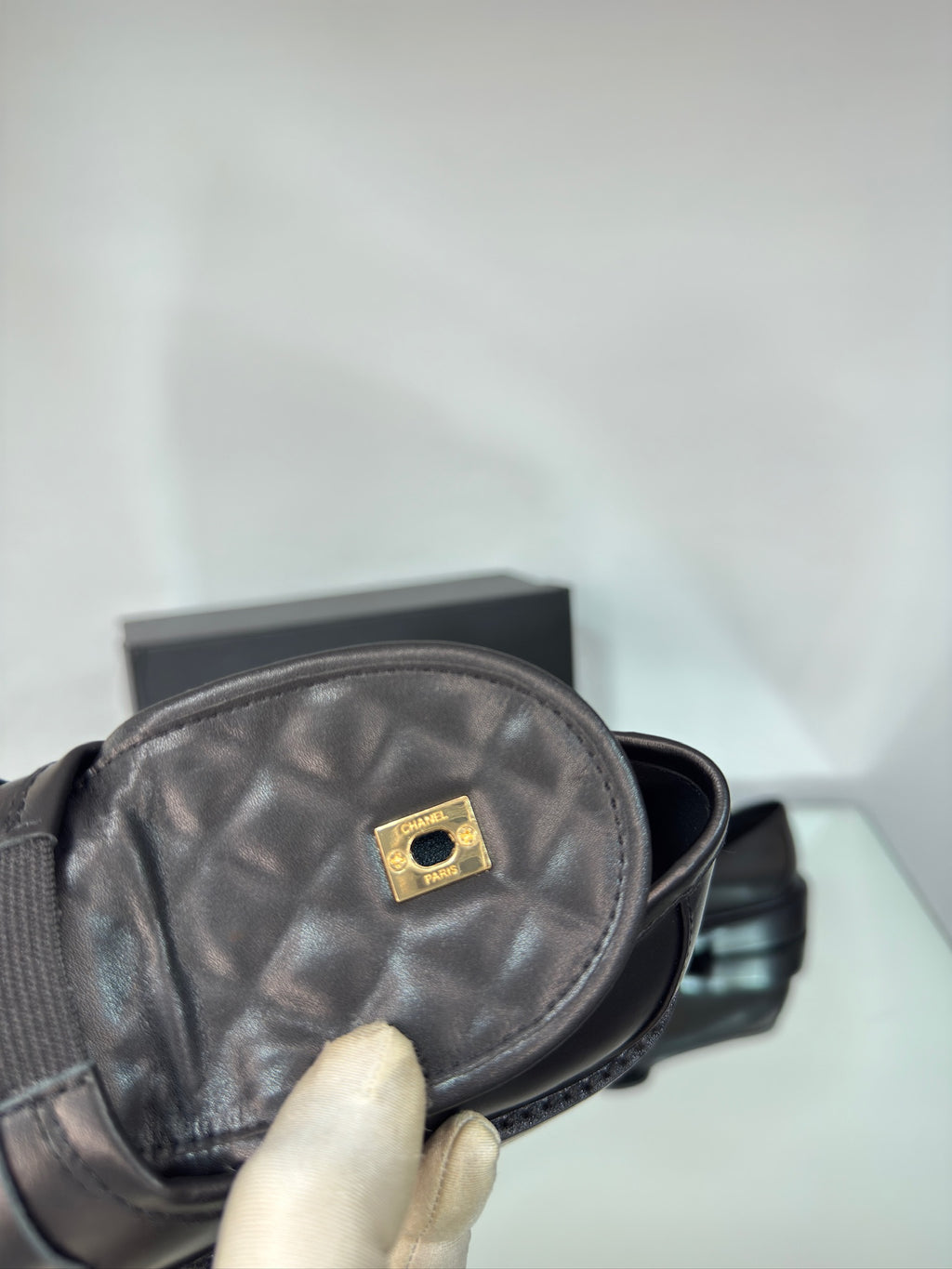 Chanel Leather Moccasins – CC Logo