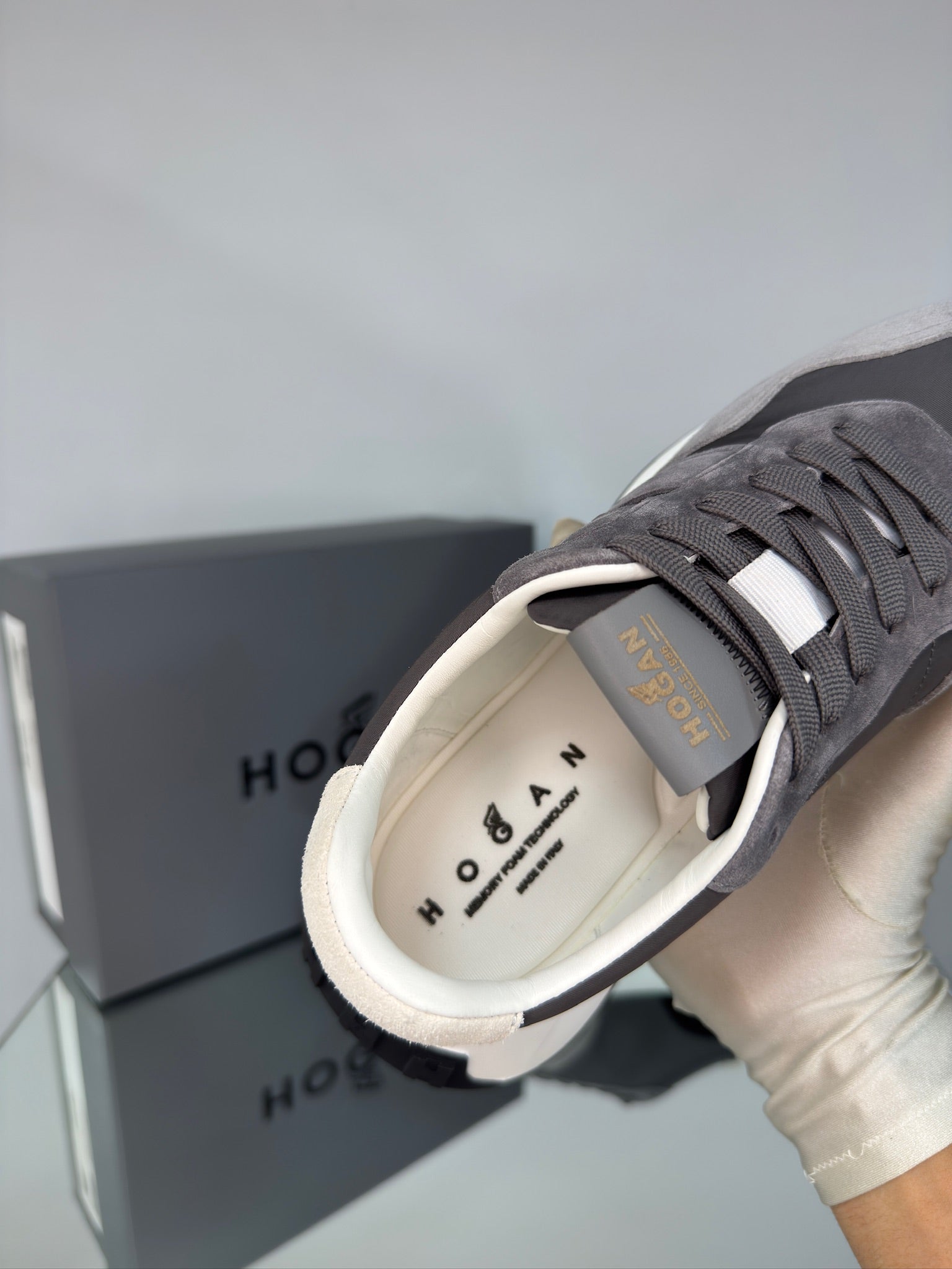 Hogan Hyperlight Sneakers – Grey Suede