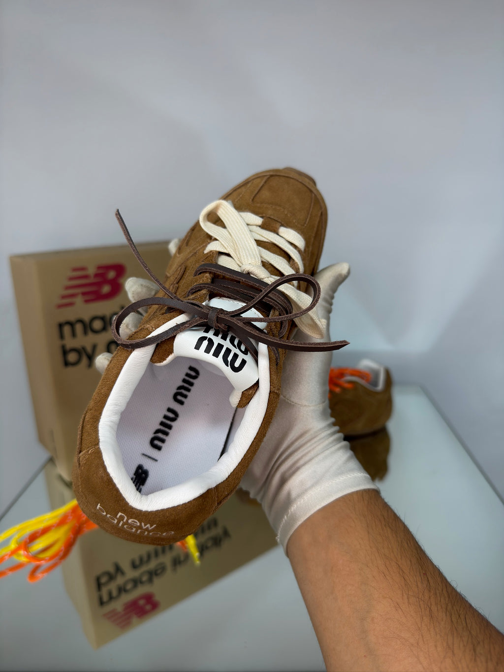 New Balance × Miu Miu 530 SL – Cinnamon Suede