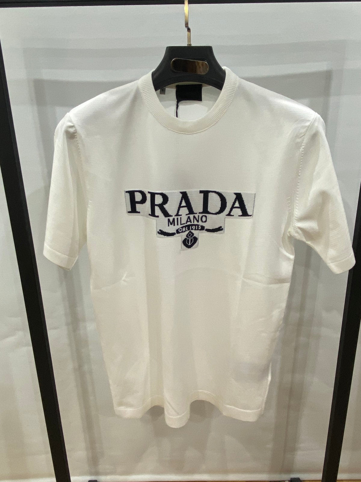 TSHIRT ΠΛΕΚΤΟ PRADA ΛΕΥΚΟ