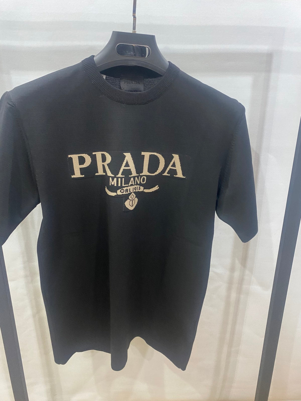 TSHIRT ΠΛΕΚΤΟ PRADA ΜΑΥΡΟ