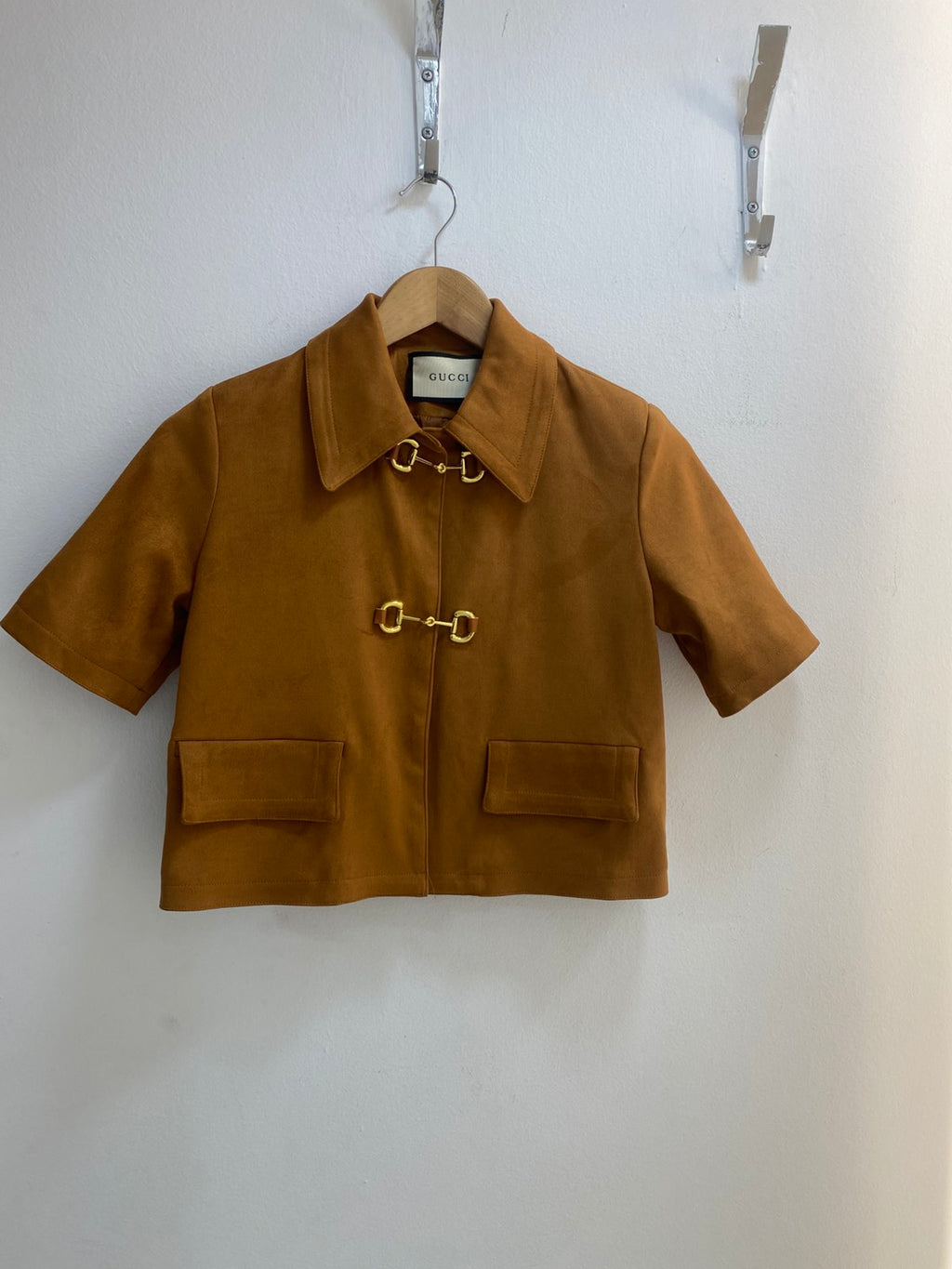 Gucci Suede Shirt & Shorts Set – Horsebit Detail | Brown