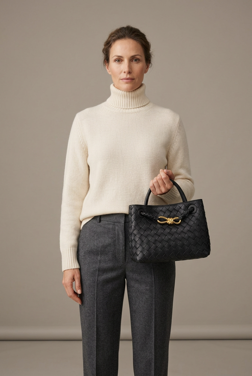 Bottega Veneta Andiamo Small Intrecciato Leather Bag