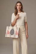 Christian Dior Embroidered Book Tote Bag (Multi-Color / Feather Motif)